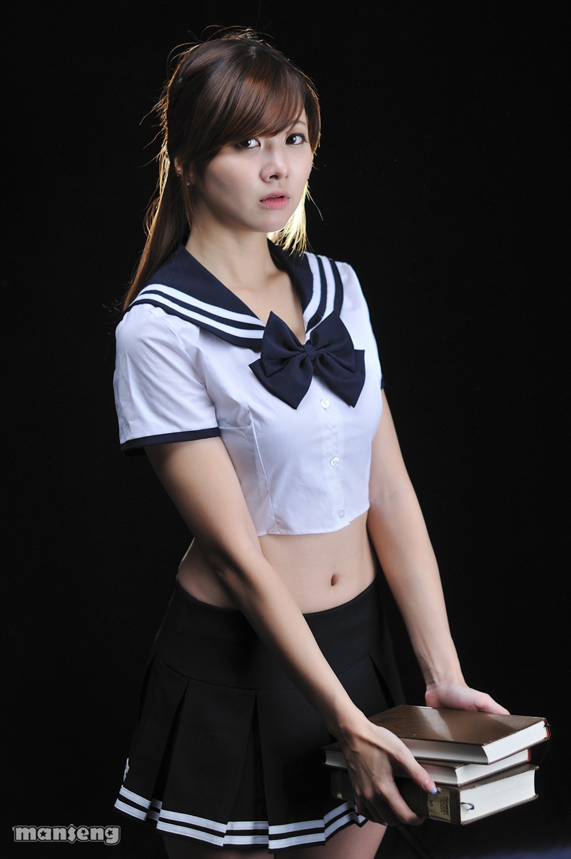 Korean girl sexy in student uniform