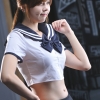 Korean girl sexy in student uniform