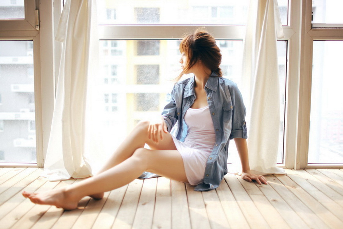 Mix Asian model sexy in self