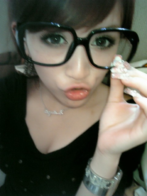 Pretty girl with glasses.