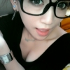 Pretty girl with glasses.