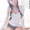 Asians cute girl with nightdress.