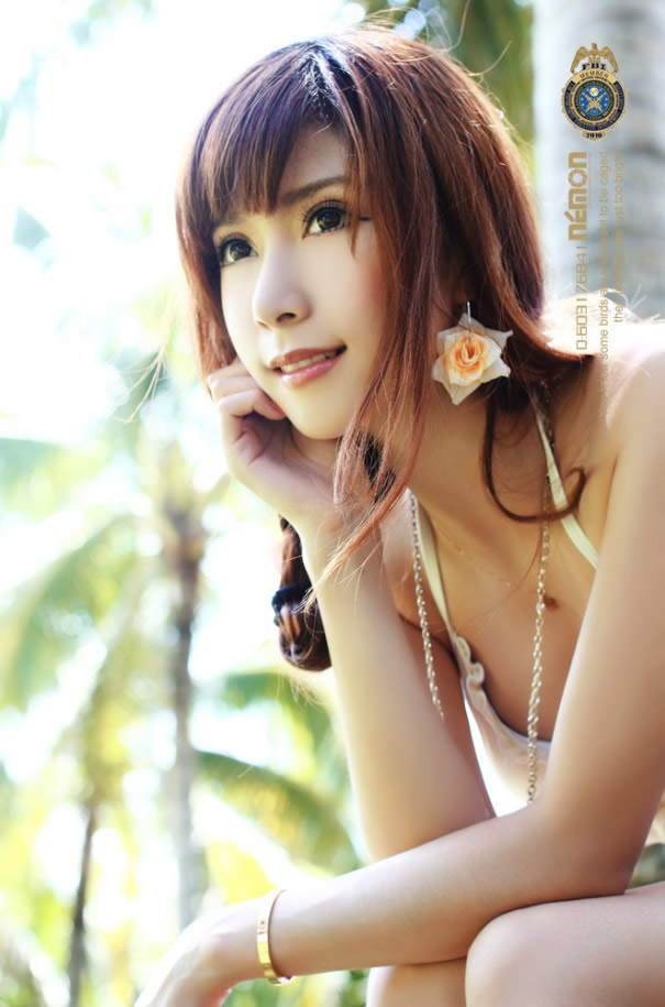 Beautiful Asian lady  in many style