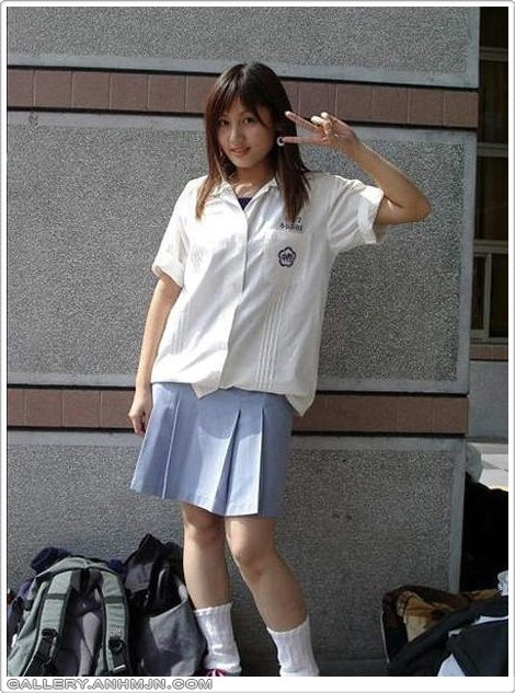 Japanese Student very cute in uniform