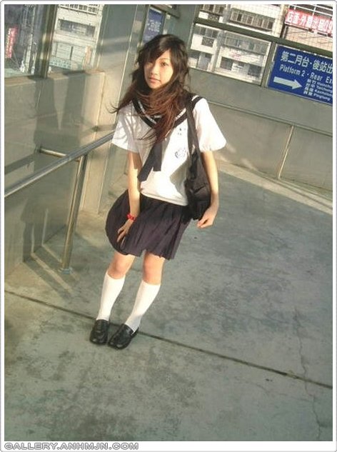 Japanese Student very cute in uniform