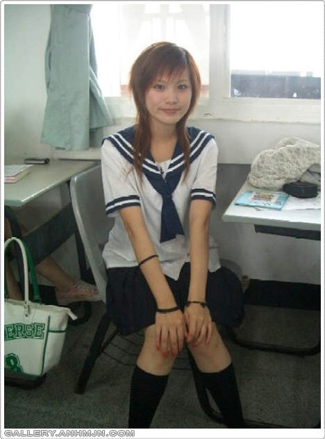 Japanese Student very cute in uniform