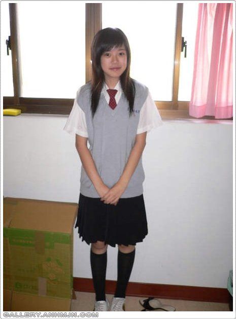 Japanese Student very cute in uniform