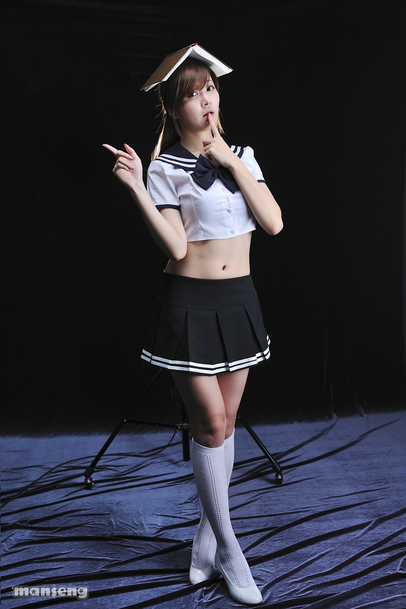 Korean girl sexy in student uniform