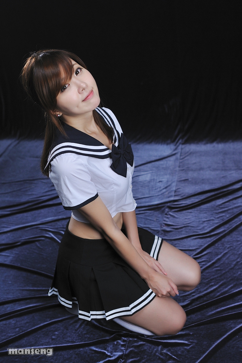 Korean girl sexy in student uniform