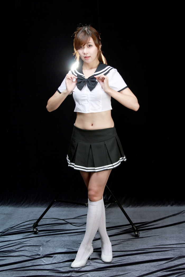 Korean girl sexy in student uniform