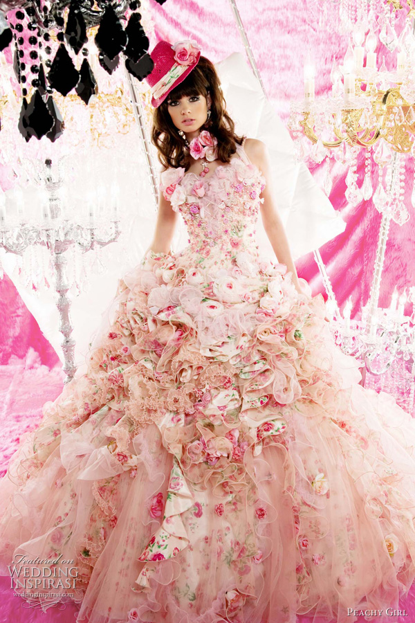 So beautiful lady with the pink wedding uniform