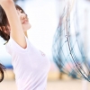 Di Bao Bei Meng playing Volleyball with hot bikini on the beach