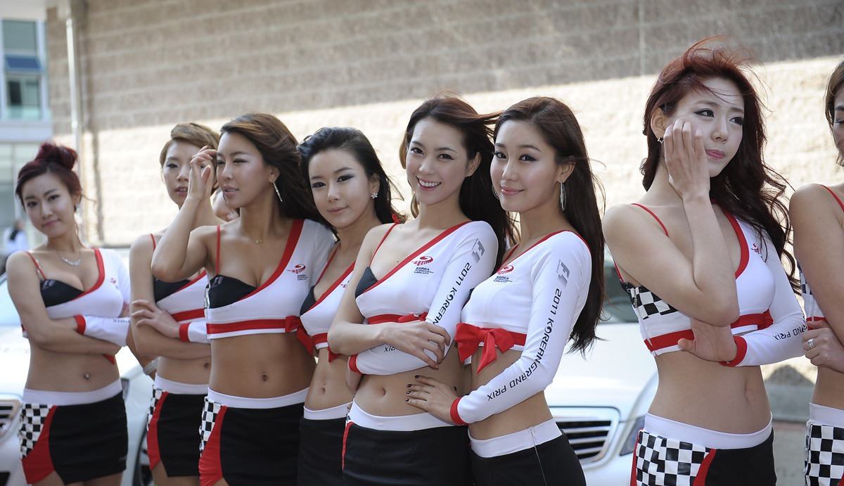 Korean Pretty lady Sexy from motor racing