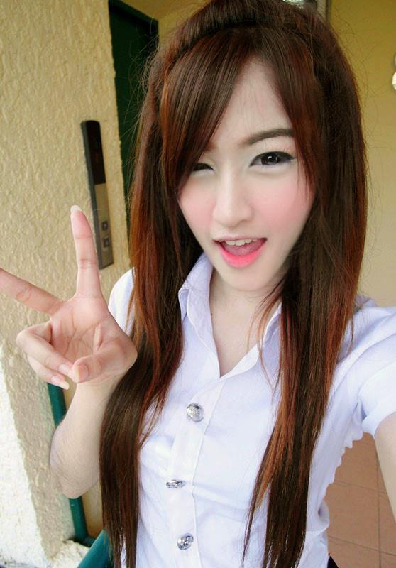 Thai Student lady Beauty and so cute.