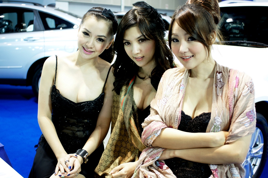 NING Pretty Thai lady First Auto Show Thailand 2012