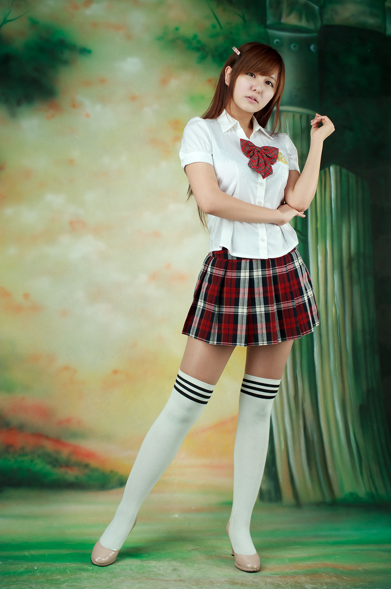 Ryu Ji Hye Korean Model in Student uniform