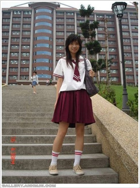 Japanese Student very cute in uniform